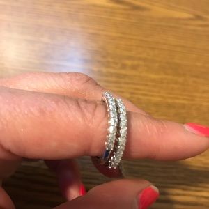 Diamond hoop earrings